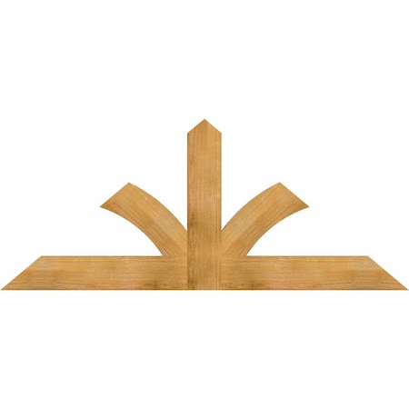 Ekena Millwork Richland Rough Sawn Timber Gable Bracket, Western Red Cedar, 72"W x 30"H x 2"D x 6"F, 10/12 Pitch GBW072X30X0206RIC00RWR